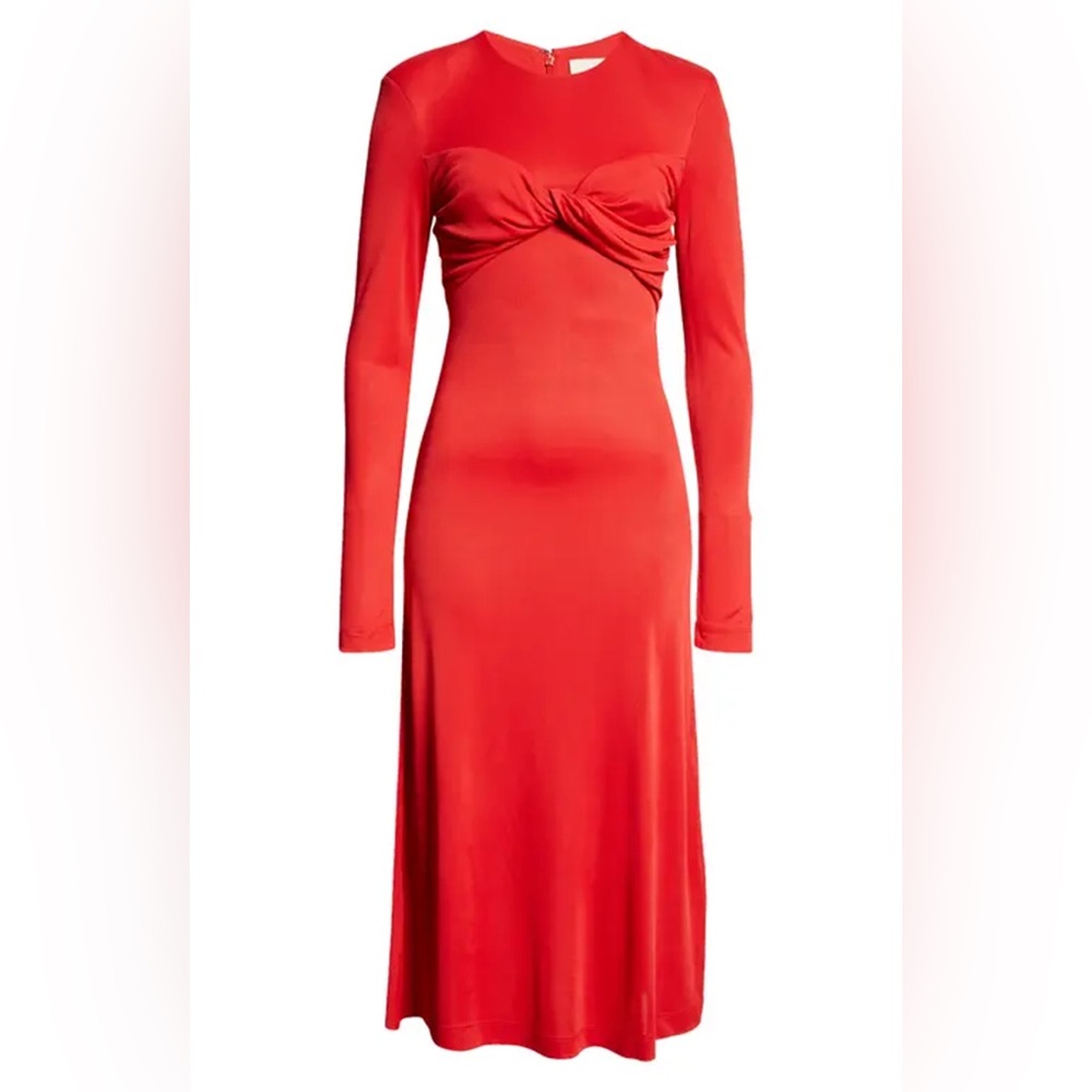 NWT Farm Rio Red Twisted Cup Midi Dress